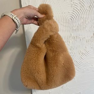 NWOT faux fur purse